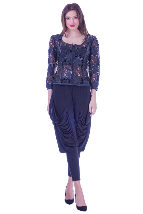 Bluza piele cu dantela I-45